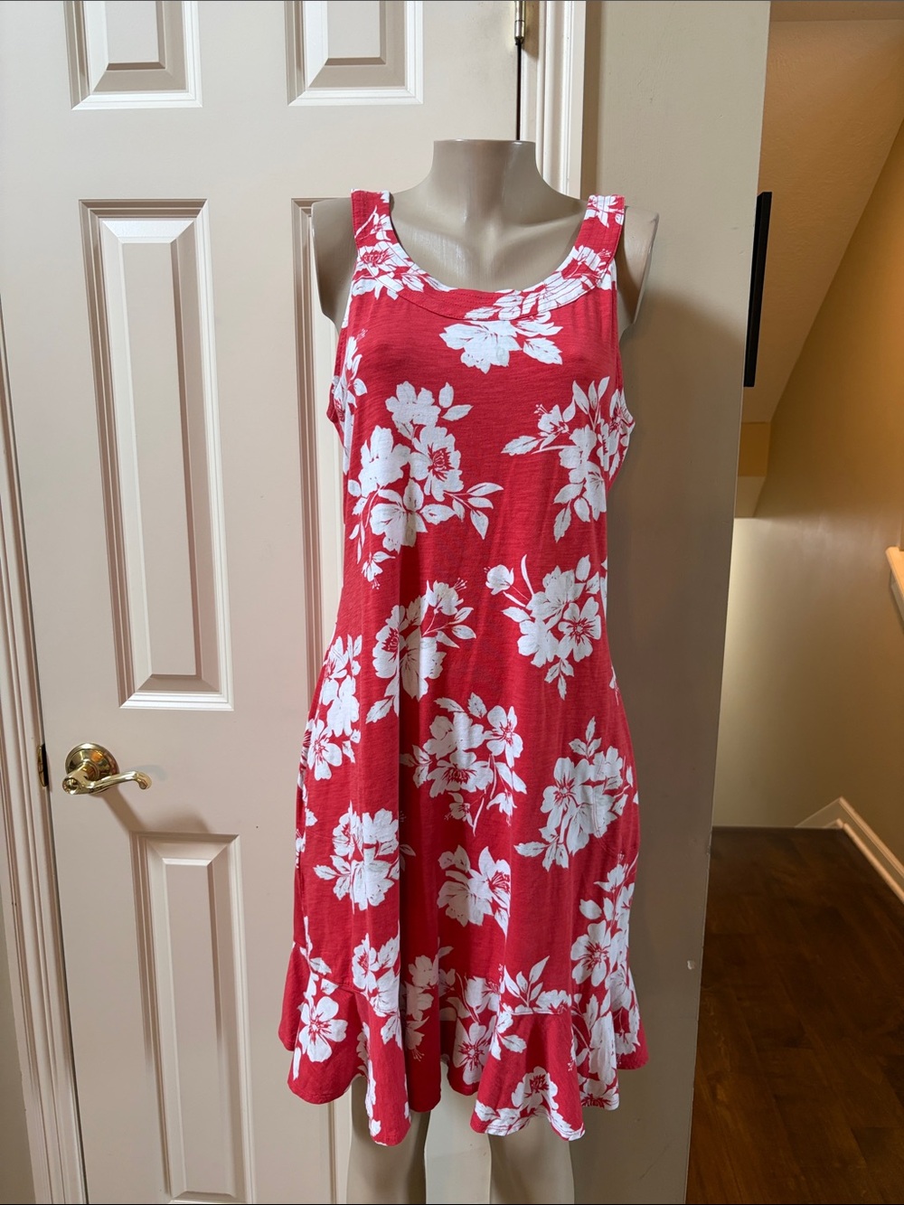 NWT Tommy Bahama  Flor Da Vida Red / White Tropical Floral Dress, med